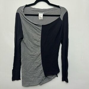 Sarah Pacini asymmetrical color block blouse